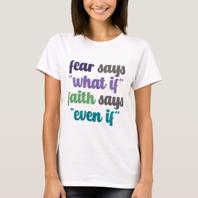 Medo Versus Faith Cotação T-Shirt (Frente)