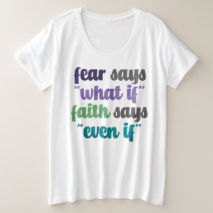 Medo Versus Faith Cotação T-Shirt