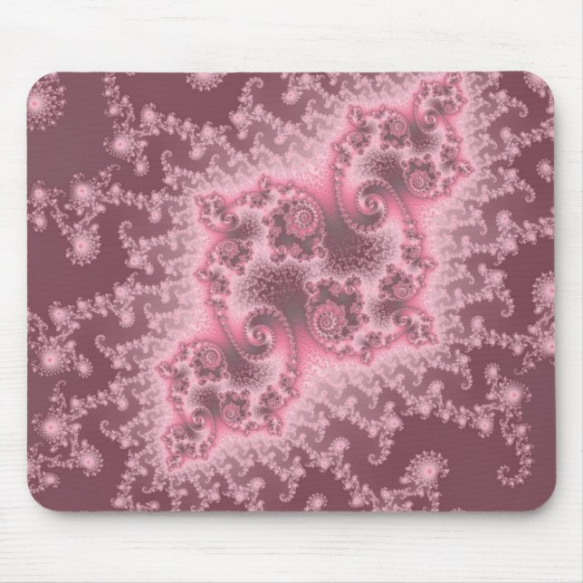 Medusa cor-de-rosa obscuras Mousepad (Frente)