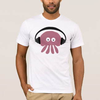 Medusa Funky do DJ com t-shirt dos fones de ouvido