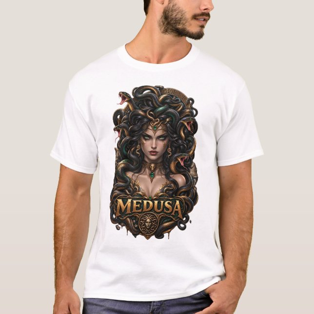 Medusa Gorgon Mitologia Grega Camiseta Deus da Ser (Frente)