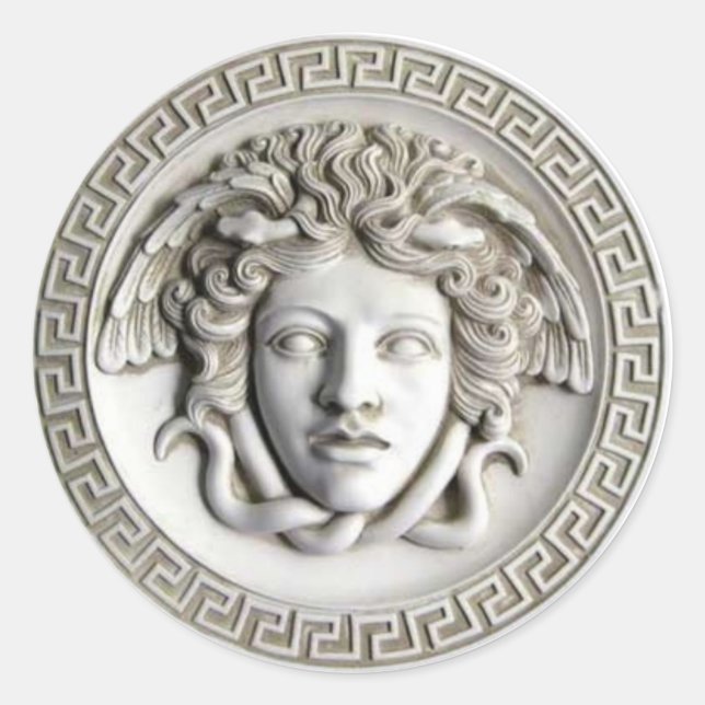 Medusa por Rondanini (branco de Cameo) Adesivo Clá (Frente)