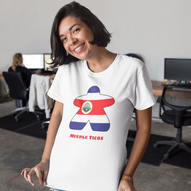 Meeple Ticos (Costa Rica) Camisa De Mulher (Criador carregado)