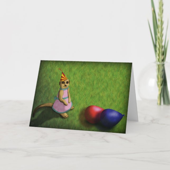 Meerkat Birthday, cartão (Frente)