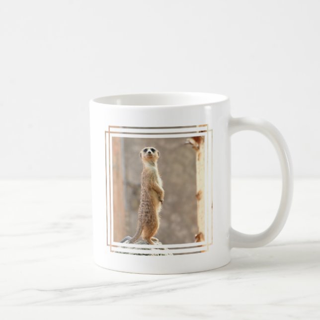 Meerkat na caneca de café da atenção (Direita)