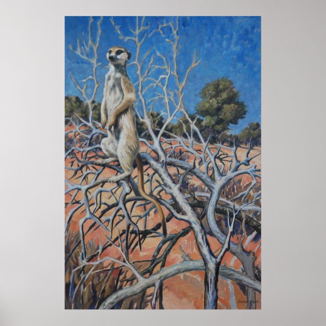 Meerkat sentinel - Art impressão (Frente)