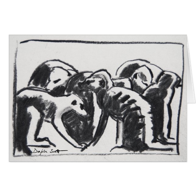 Meerkats da preparação - cartão da arte (Frente Horizontal)