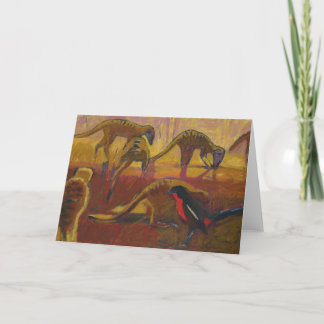 Meerkats e shrike - cartão