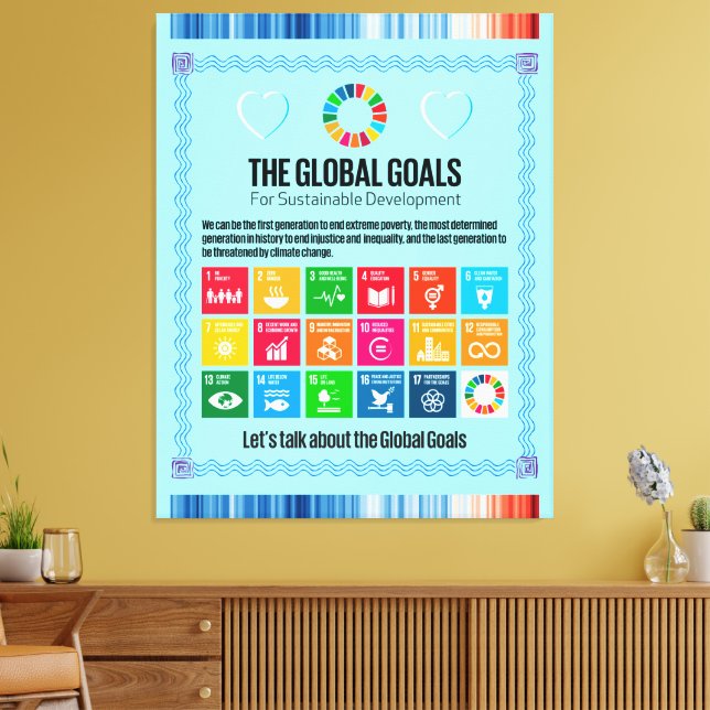 Mega Canvas SDGs de 40 x 51 pol: Vamos fala sobre  (Insitu(Sala de estar))