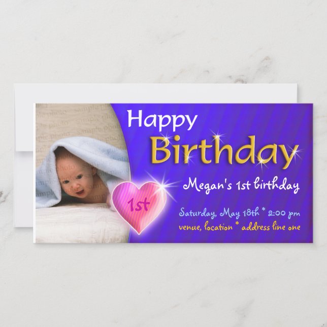 Megan Adorable Lovitday Photo Invitation (Frente)