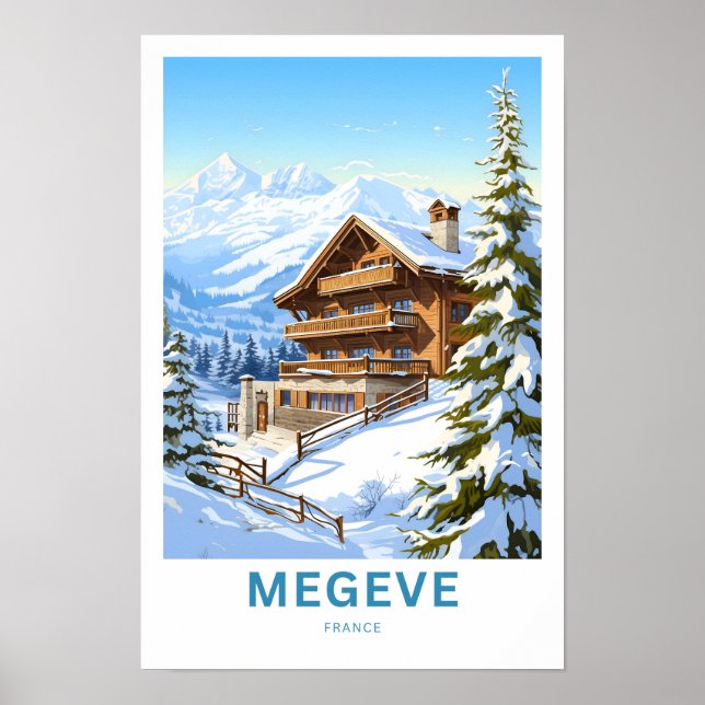 Megeve France Viagem Impressão (Frente)