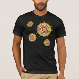 Mehndi Fantasy Dourada Camisa Escura Masculina