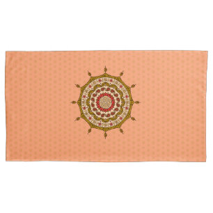 Mehndi Fantasy Dourado Caso De Travesseiro
