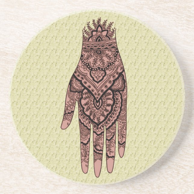 Mehndi Tattoo Art Porta copos (Frente)