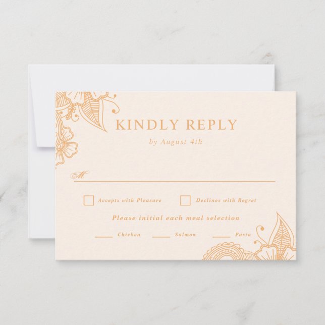 Mehndi Wedding RSVP (Frente)