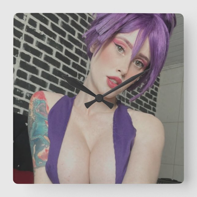 Meia anjo66 relógio roxo (Frente)