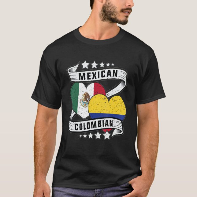 Meia camisa meio-colombiana mexicana colombiana (Frente)