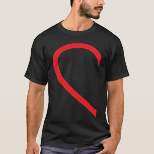Meia Coração do Casal de Amor Lado Esquerdo Camisa