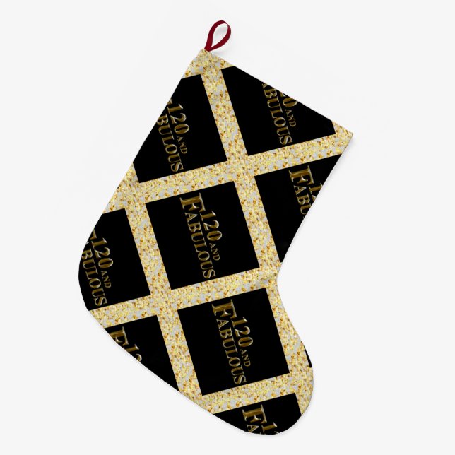 Meia De Natal Grande 120 Aniversário  (Frente (Pendurada))