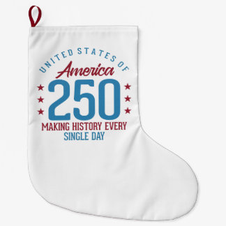 Meia De Natal Grande 250º Aniversário dos Estados Unidos Fazendo Histór