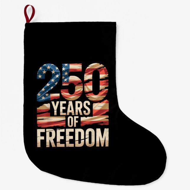 Meia De Natal Grande 250 Anos de Liberdade (Frente)