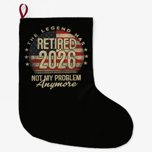 Meia De Natal Grande A Lenda se Aposentou 2026 Engraçado 