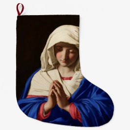 Meia De Natal Grande A Virgem Maria na Oração