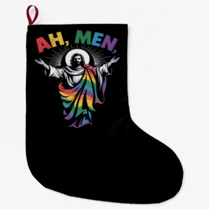 Meia De Natal Grande Ah Homens Engraçados Orgulho Gay LGBT