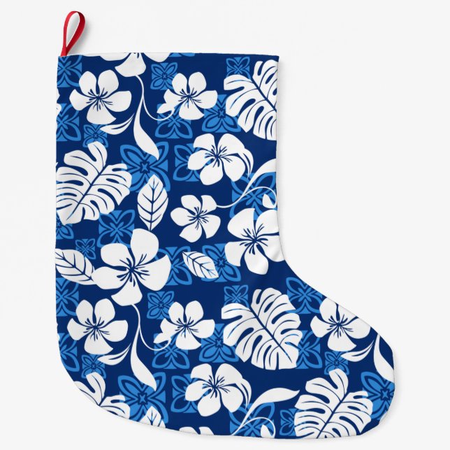 MEIA DE NATAL GRANDE ALOHA SEXTA-FEIRA (AZUL) (Frente)