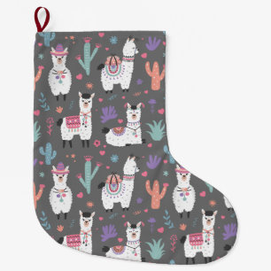 Meia De Natal Grande Alpacas/Lhamas