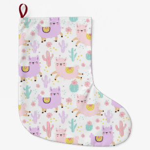 Meia De Natal Grande Alpacas/Llamas