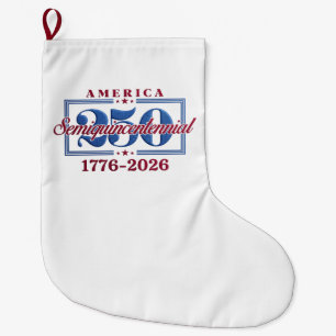 Meia De Natal Grande América 250 Semiquincentenário Gráfico – 1776-2026