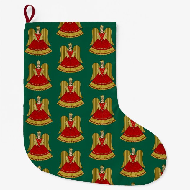 Meia De Natal Grande Anjo de Natal de Nuremberg (Frente)