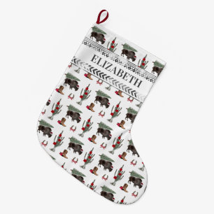 Meia De Natal Grande Árvore de Natal de Buffalo Bison Western Ranch Cow