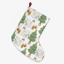 Meia De Natal Grande Árvore de Natal de Decoração do Mouse