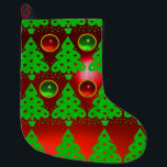 MEIA DE NATAL GRANDE ÁRVORE DE NATAL VERDE VERMELHO COM CORAÇÃO<br><div class="desc">Árvore de Natal estilizada com pedra-pomes vermelha. Design por Búlgaro e Alessandro Lumini</div>