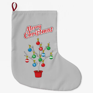 Meia De Natal Grande Árvore do Ramal de Natal - Feliz Natal