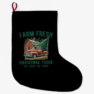 Meia De Natal Grande Árvores de Natal Frescas da Fazenda no Caminhão Ve