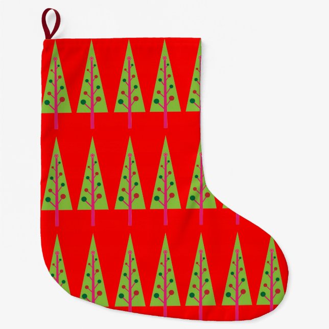 Meia De Natal Grande Árvores de Natal - Parada de Natal (Frente)