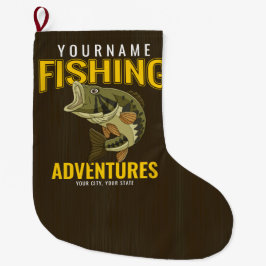 Meia De Natal Grande Aventuras De Pesca Personalizadas Anglas De Peixe