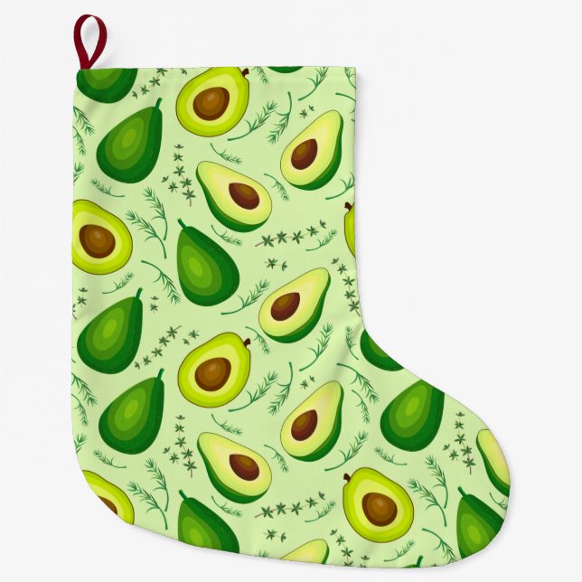 Meia De Natal Grande Avocado (Frente)
