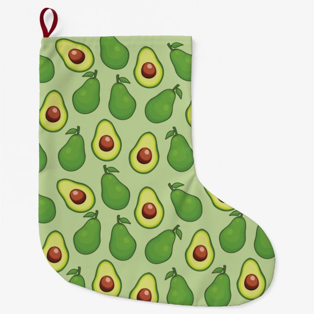 Meia De Natal Grande Avocado (Frente)