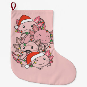 Meia De Natal Grande Axolotl Natal Árvore Animais de Natal Axolots 