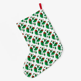 Meia De Natal Grande Azevinho de Natal