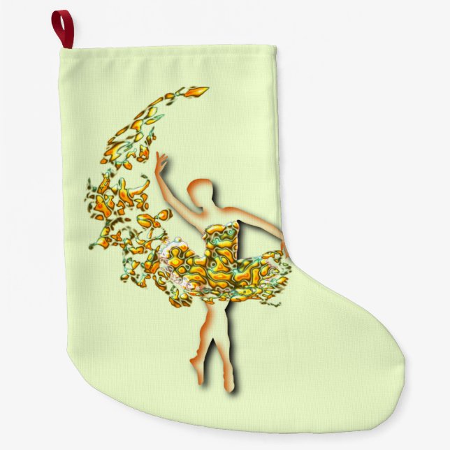 Meia De Natal Grande Balé Dançarina de Natal (Frente)