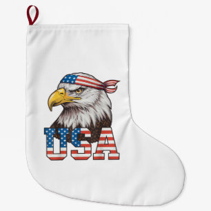 Meia De Natal Grande Bandeira Americana EUA Homens Mulheres Crianças Ág