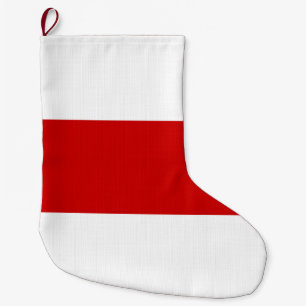 Meia De Natal Grande Bandeira da Bielorrússia (Vermelha e Branca)