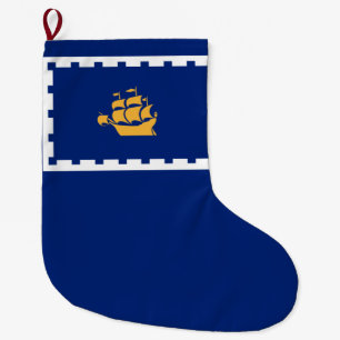 Meia De Natal Grande Bandeira da Cidade do Quebec (Québec, Canadá)