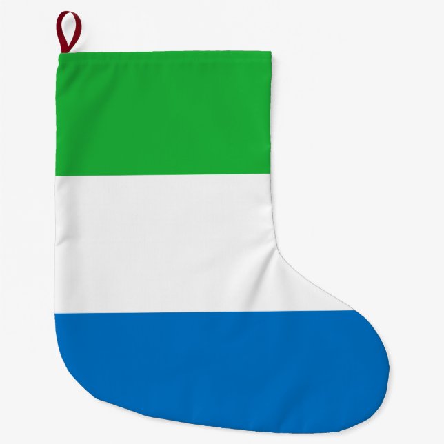 Meia De Natal Grande Bandeira da Serra Leoa (Frente)