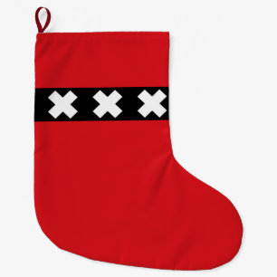 Meia De Natal Grande Bandeira de Amesterdã